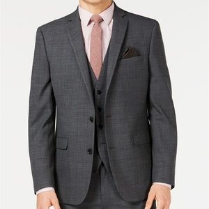 NEW Bar III Slim Fit Windowpane Suit Jacket